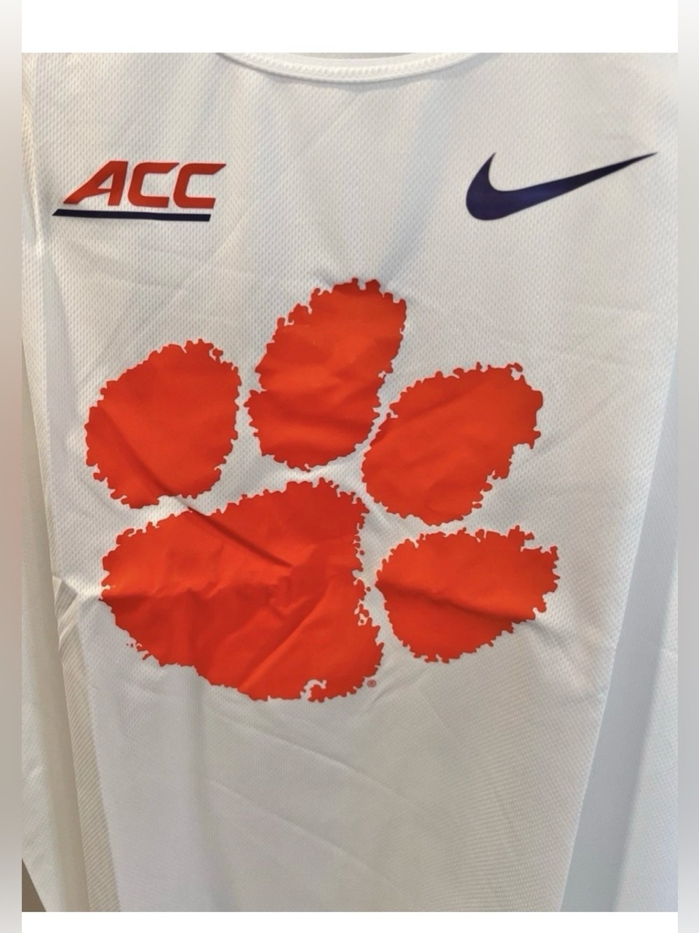NEW Nike Clemson Tigers Women’s Tank Top ACC Size XXL  White Uniform Field. - Picture 2 of 4